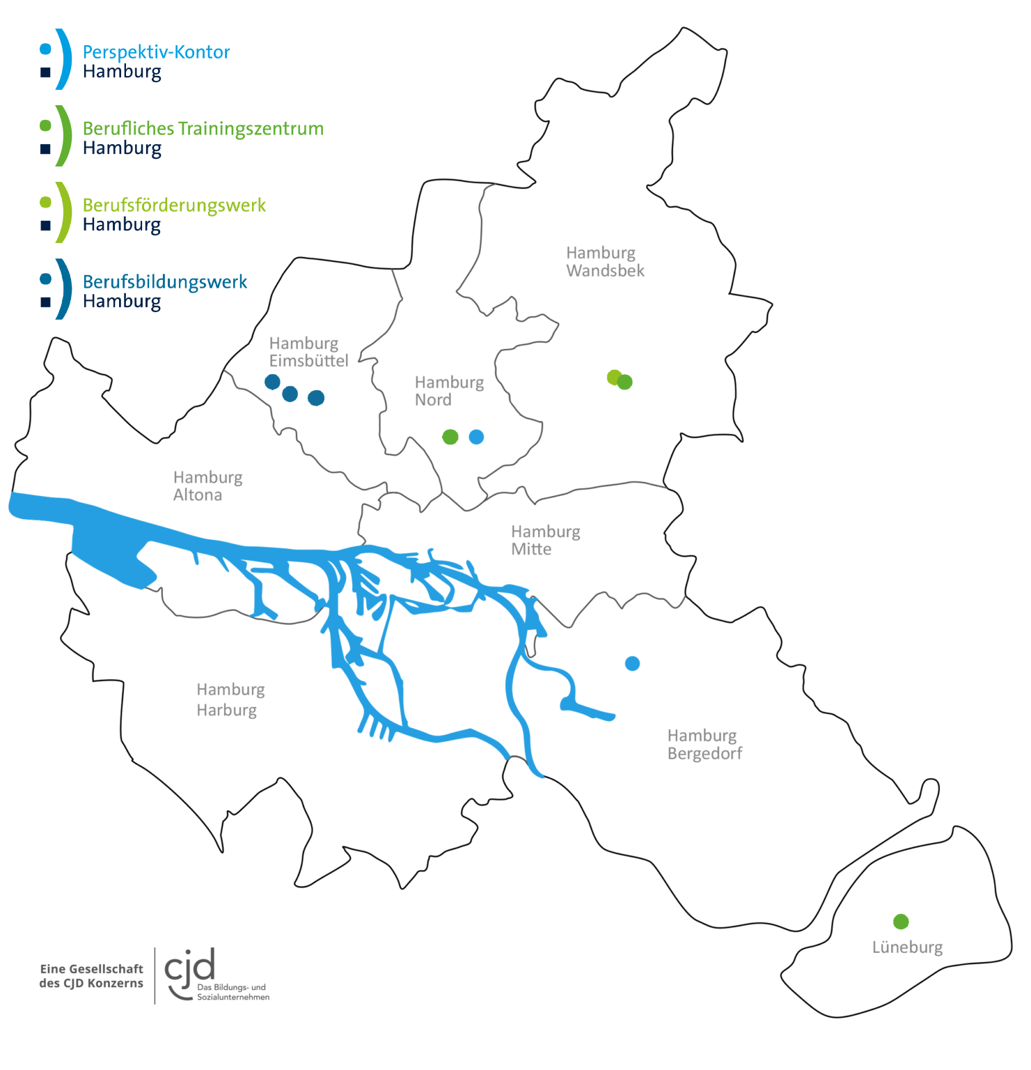 Karte PepKo Gruppe Berufsförderungswerk